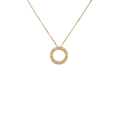 CARTIER LOVE NECKLACE, PAVED B7058400